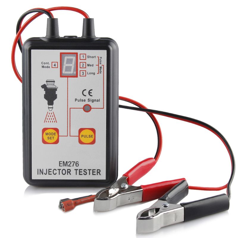 Injektor tester  em276 brændstofsystem scanningsværktøj injektor analysator med 4 pulsfunktioner automotive fule injektor tester