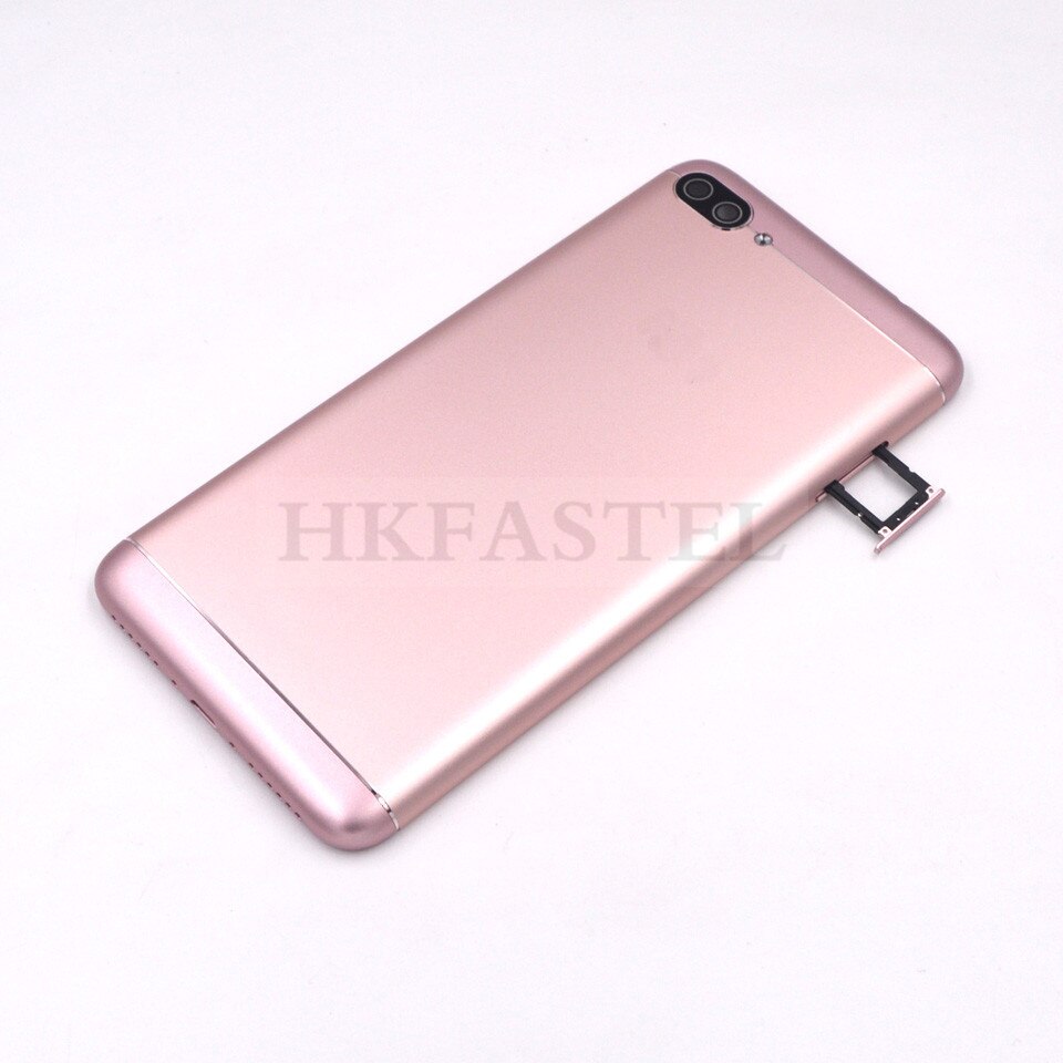 Original ZC554KL Housing For Asus Zenfone 4 Max ZC554KL Back Battery Door Cover SIM SD Card Tray Power volume Button: Back SIM Tray Pink