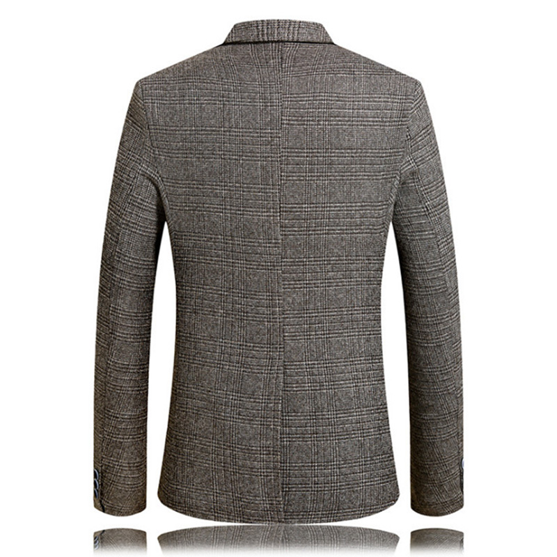 Herre slim fit blazer casual enkelt knap herre jakkesæt jakker business plaid jakker blazere,terno masculino