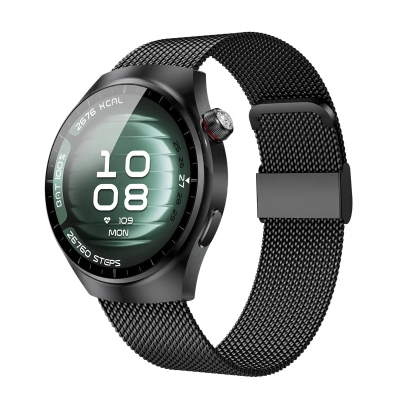 1.27 polegadas smartwatch para mulher sk7 mini amoled relógio bt chamada leitor de música ai voz para homem rastreador de fitness smartwatch: Preto