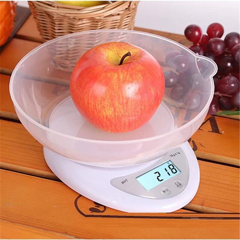 Food Kitchen5kg/1g，1kg/0.1g Food Kitchen Scales Balance Measuring Weighing Scales LED Electronic Scales With Tray