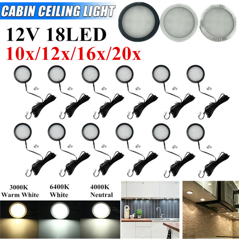10/12/16/20x x 12v led loftslamper til campingvogn, læselampe til bådcampingvogn, indvendig lampe til campingvogn, indvendige lys til bilen, 18 led