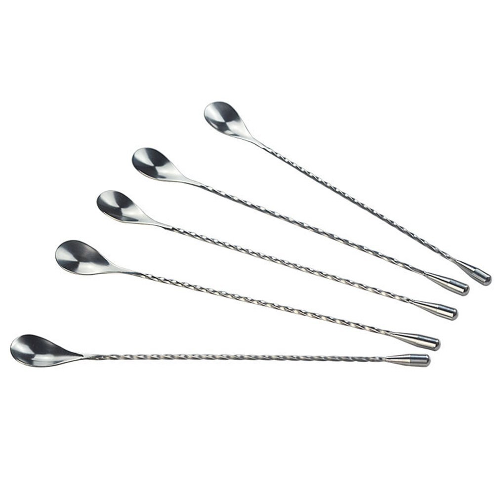 Long Spiral Stainless Steel Bar Stirring Spoon Mixing Spoon Bar Party Hotel Bartending Cocktail Mixing Spoon Bar