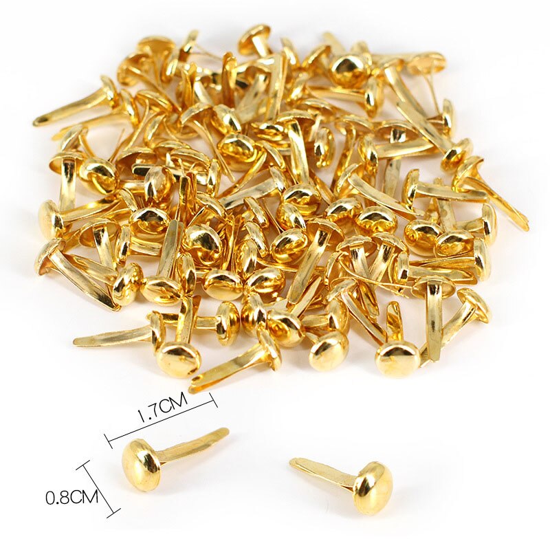 Brads (attaches Parisiennes) En Métal Vieil Or - Pour Scrapbooking Et Artisanat, Fabriqué Au UK