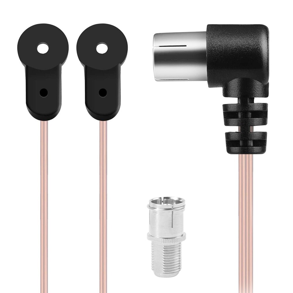 Câble d'antenne T intérieur, 2M, 75 Ohm, dipôle Radio HD, Type F mâle, pour Yamaha JVC Pioneer, pour usage intérieur