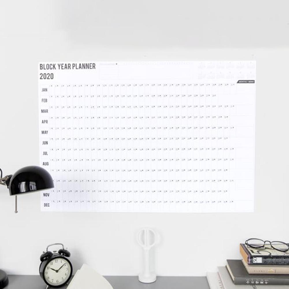 Year Planner White Kraft Paper For Student Recording