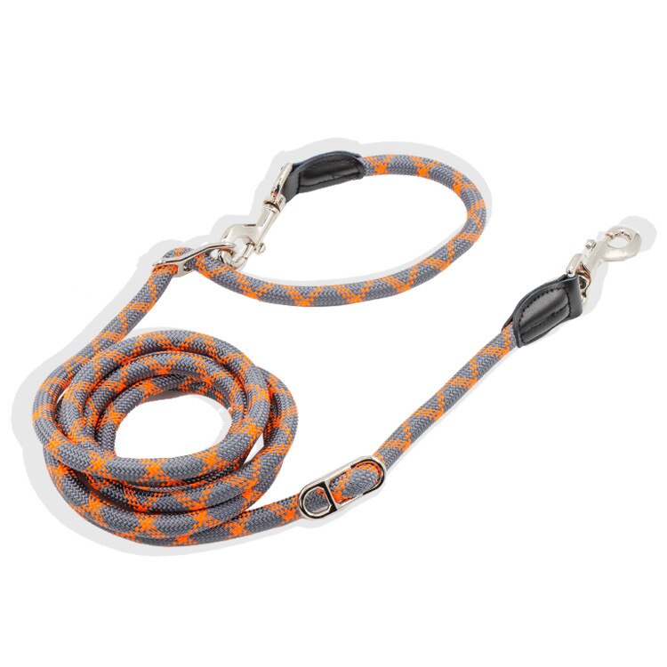 2.6m handsfree hundebånd til løping multifunksjonell hundetrening bånd nylon dobbel bånd til små valp &amp; butikk hunder: Oransje / M  2.6 mx 1cm