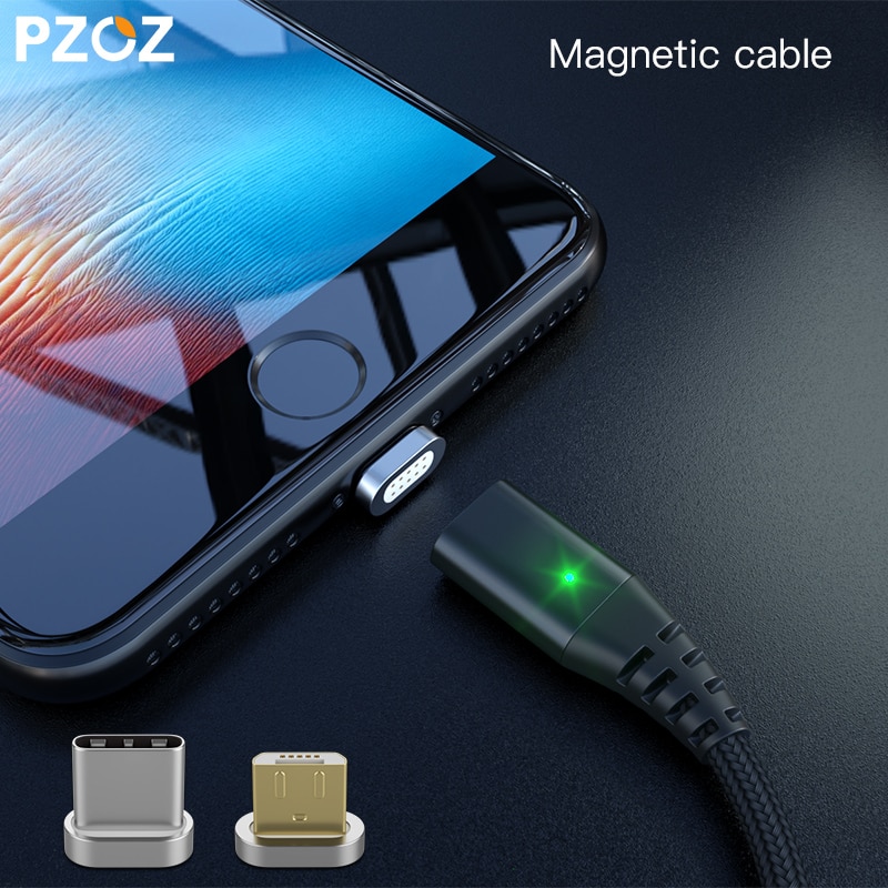 PZOZ Shop club exclusive Magnetic Cable Type C Micro USB C 8pin Fast Charging Adapter Phone Microusb Type-C Magnet Charger