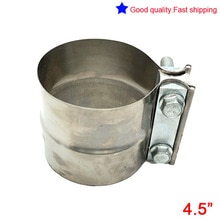 4.5" 115MM Stainless Exhaust Band Clamp Step Clamps Fit Catback Muffler Downpipe