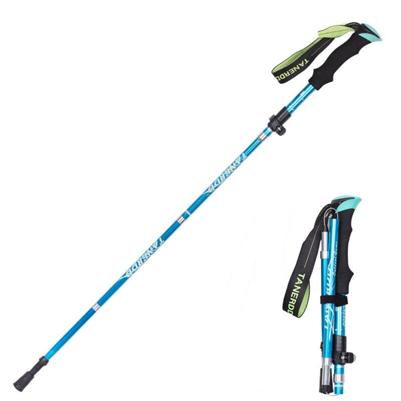 Trekking Poles, Aluminum Alloy Folding, Ultra-light And Ultra-short Telescopic Outdoor Handrails, Hiking Sticks, 5 Sections: LB