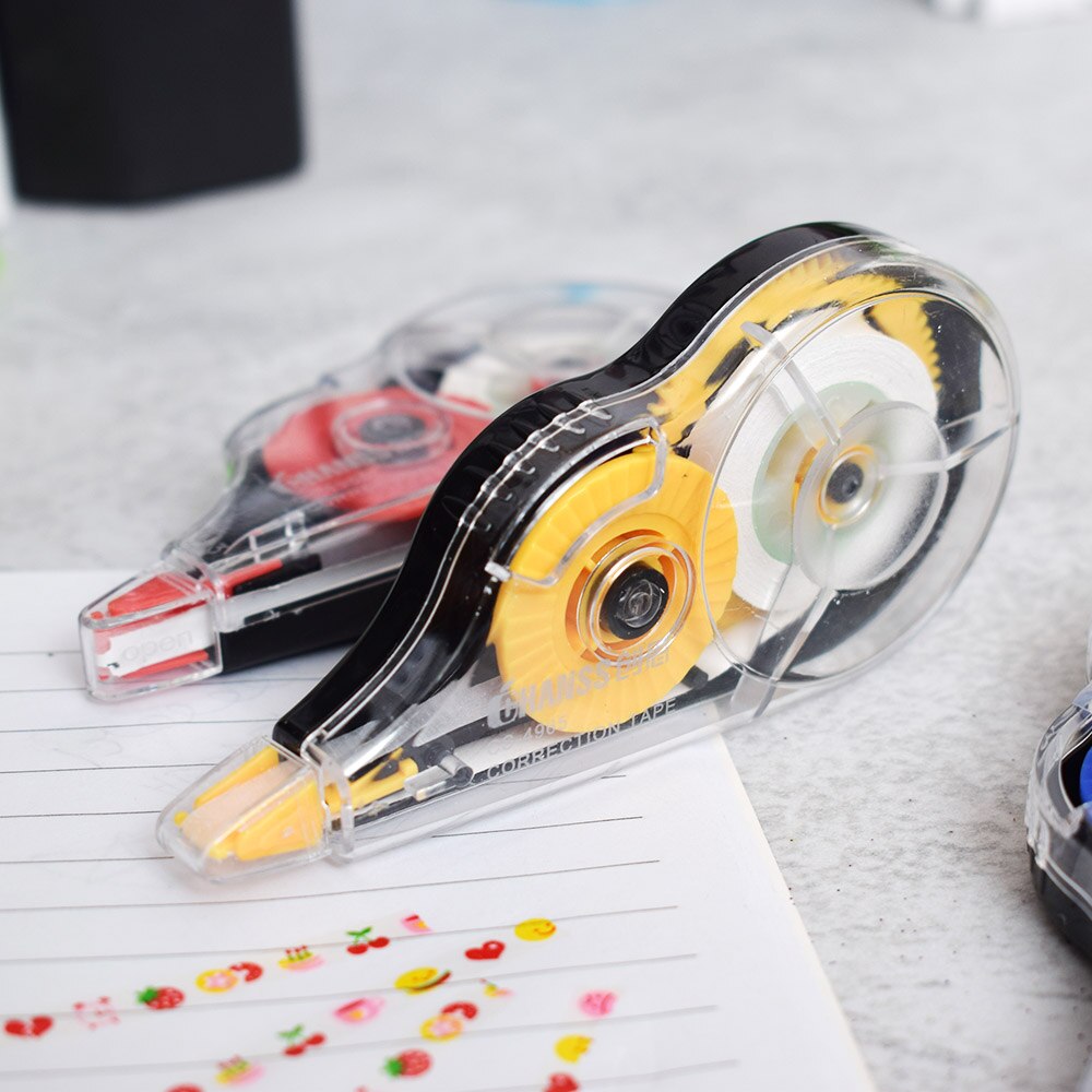 Cinta de corrección práctica con rodillo de 8m de largo, pegatina blanca, herramienta de papelería para oficina y escuela, material escolar