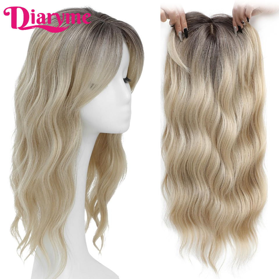 Adornos para el cabello, piezas de cabello, rizo largo ondulado sintético, bloque de reedición de repuesto para mujeres con pinza para el cabello adelgazante en extensiones de cabello