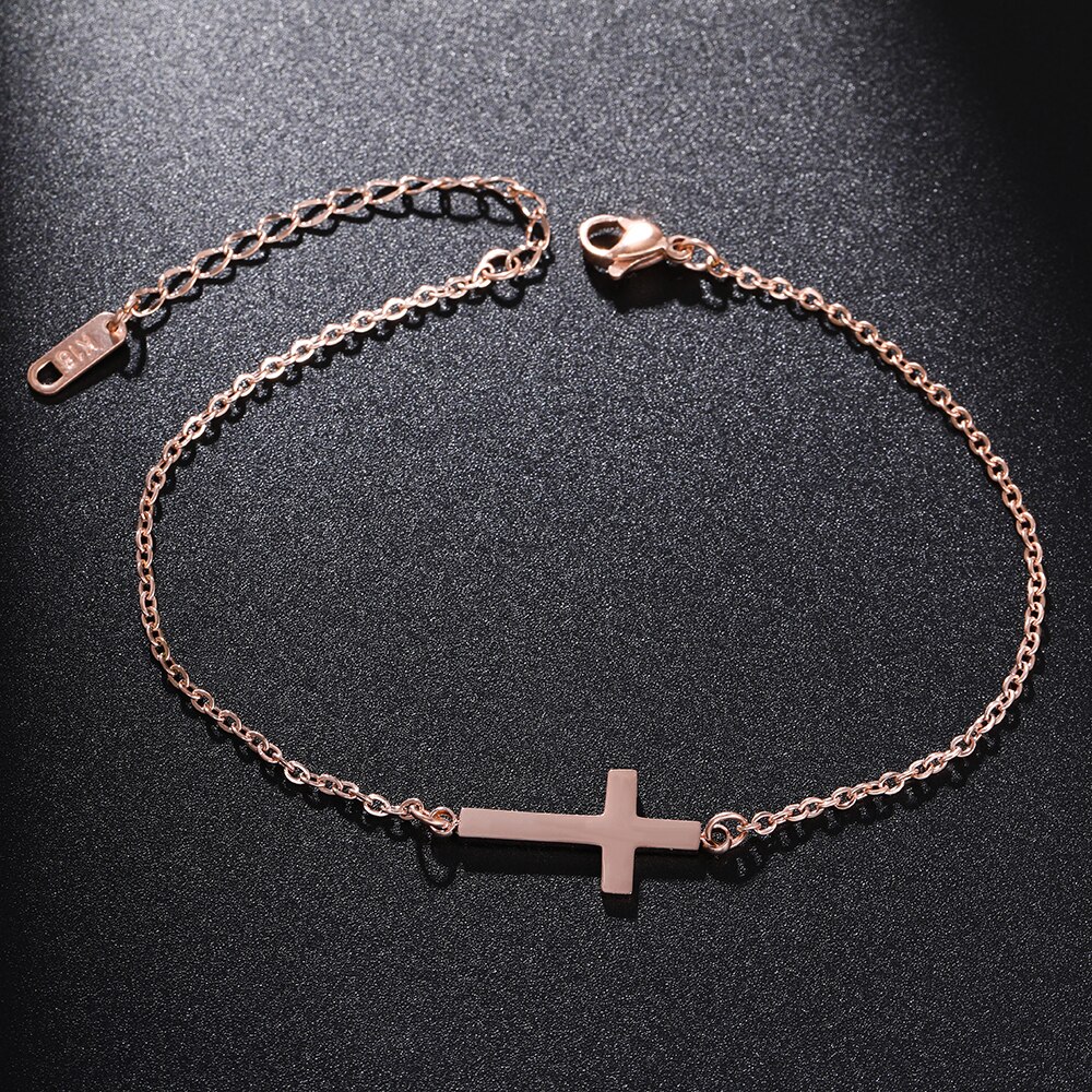 Rvs Cross Enkelband Barefoot Haak Sandalen Voet Sieraden Benen Armband Enkel Enkelbanden