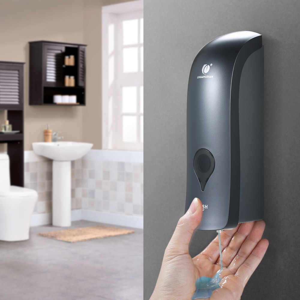 300ml ingen boring vægmonteret manuel sæbedispenser badeværelse kitchenshower gel flydende shampoo sanitizer dispenser holder