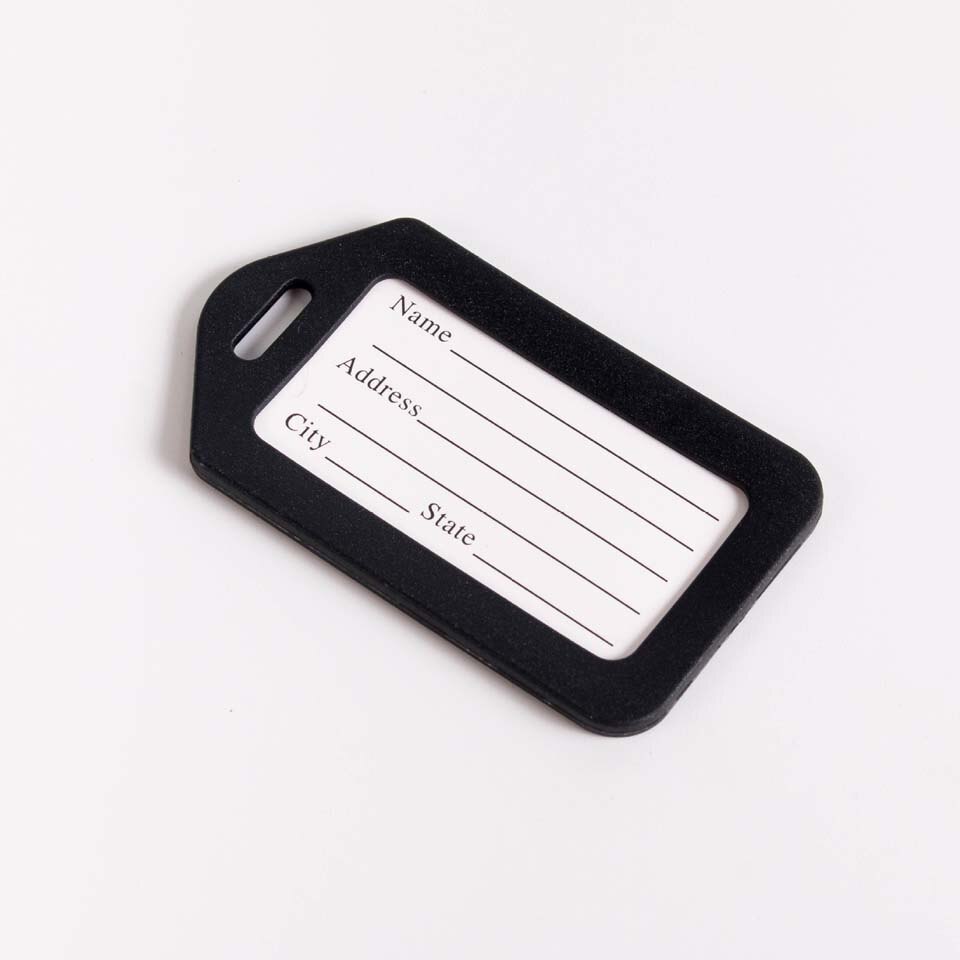 100PC akceptuje niestandardowe zamówienie z tworzywa sztucznego PP identyfikator do bagażu sprawdzone marki kart linii lotniczych na pokład przejść 10 kolor może z nadrukiem twoje LOGO: black