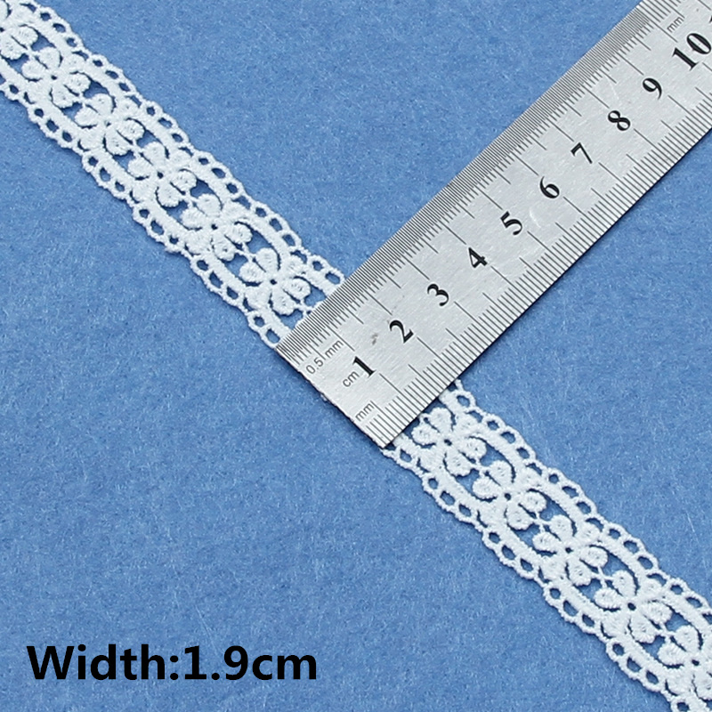 5 jardów białej bawełny haftowanej koronki wstążki tkaniny DIY szycia ręcznie robione materiały rzemieślnicze ubrania dekoracja domu: Antyczne cynku