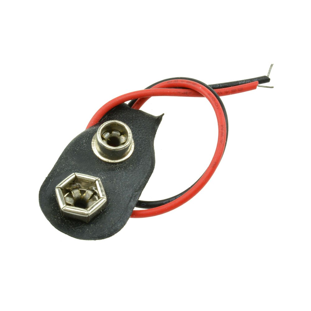 1/5/9/10 Uds. Clips de batería de 9V 10cm negro rojo 2 cables conector de conexión de Cable hebilla conector de Clip de batería de 9 voltios soporte de batería
