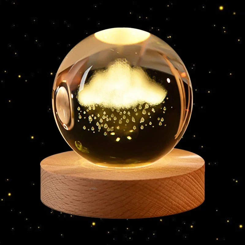 Bola de cristal 3D de 6cm, bola de cristal, Planeta Tierra, Base de madera, sistema Solar, astronomía de galaxia, de cumpleaños, decoración de escritorio para el hogar: Verde oscuro