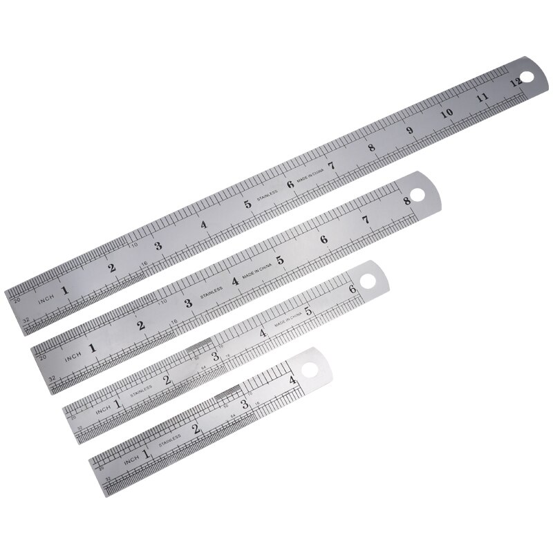 Dikke stalen regel gum materiaal dubbelzijdig hardware regel gereedschap voor kantoor en school kawaii