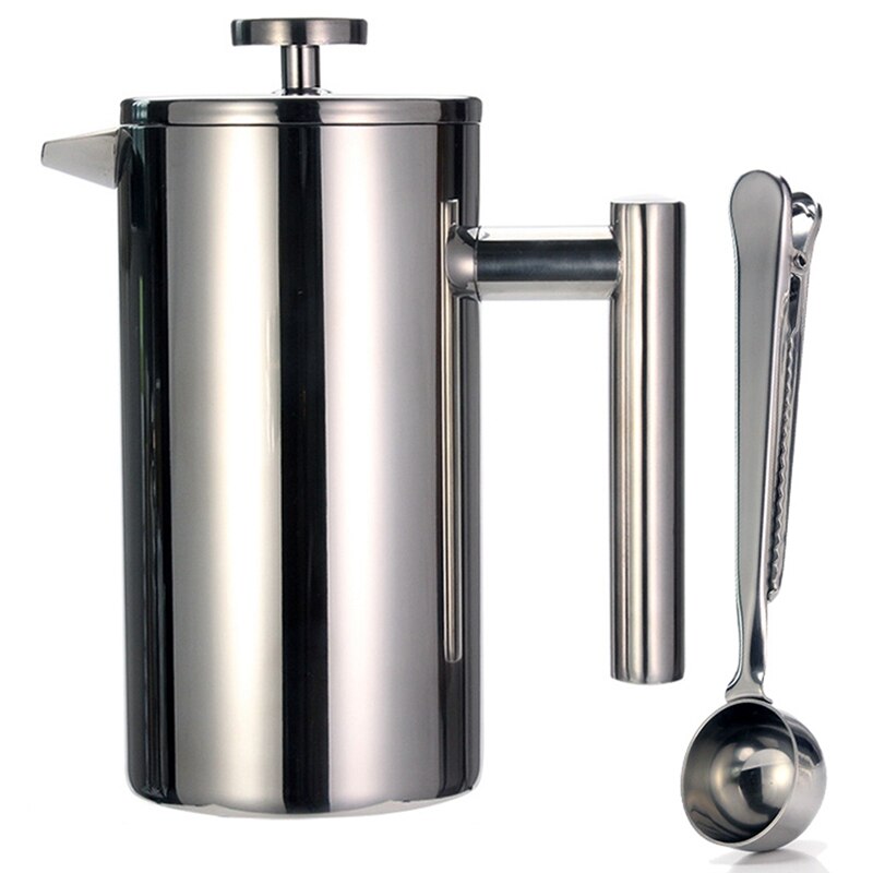 Stainless Steel French Press Coffee Maker 1L Double Wall Coffee Press ,And Easy Press, Coffee Press: Default Title