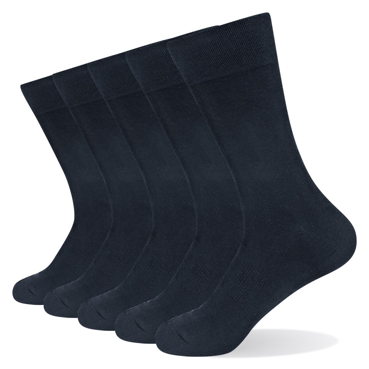 YUEDGE Men Thin Crew Summer Breathable Bamboo Fiber Casual Business Dress Socks Golf Socks Plus Size 37-46 EU: Blue / XL EU(41-44)