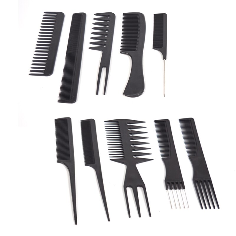 Schwarz Kunststoff Pinsel Friseure Kämme Profi Salon Haar Styling Friseur Werkzeuge
