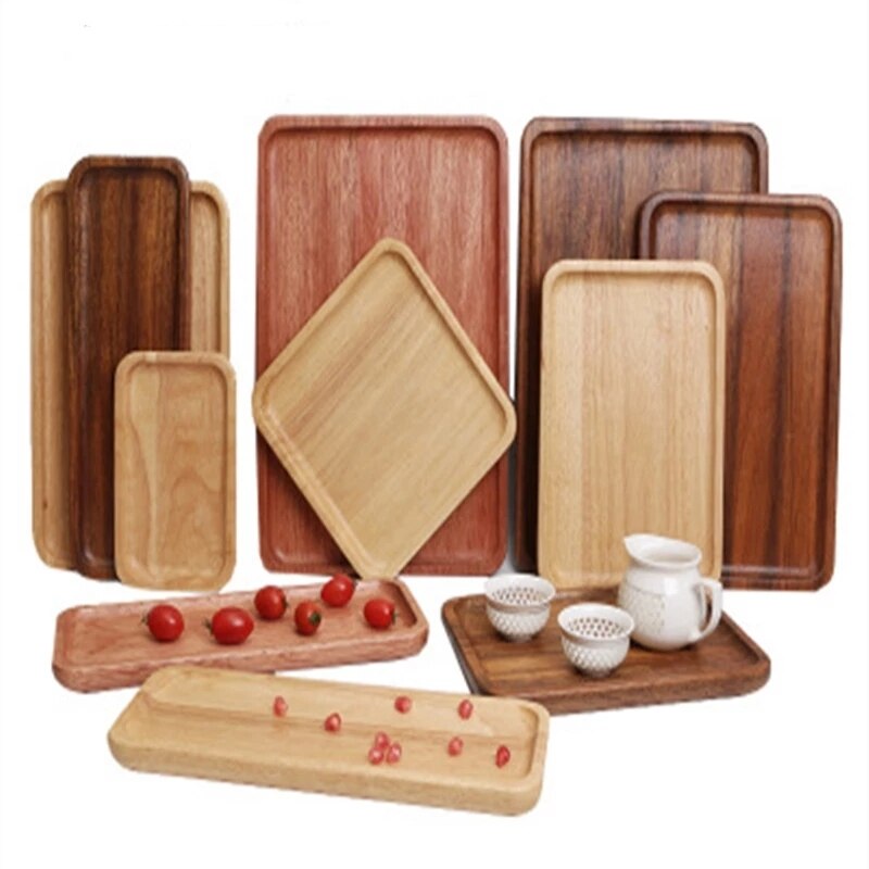 mini drewno patelnia talerz okrągła guma materiał deser obiad chleb potraw z owoców spodek taca herbaciana 10cm