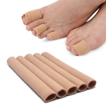 Protector de dedos de los pies de tela, tubos separadores, alivio del dolor de manos y pies, vendaje suave, herramientas para el cuidado de los pies, herramientas de protección de callos, 1 ud.