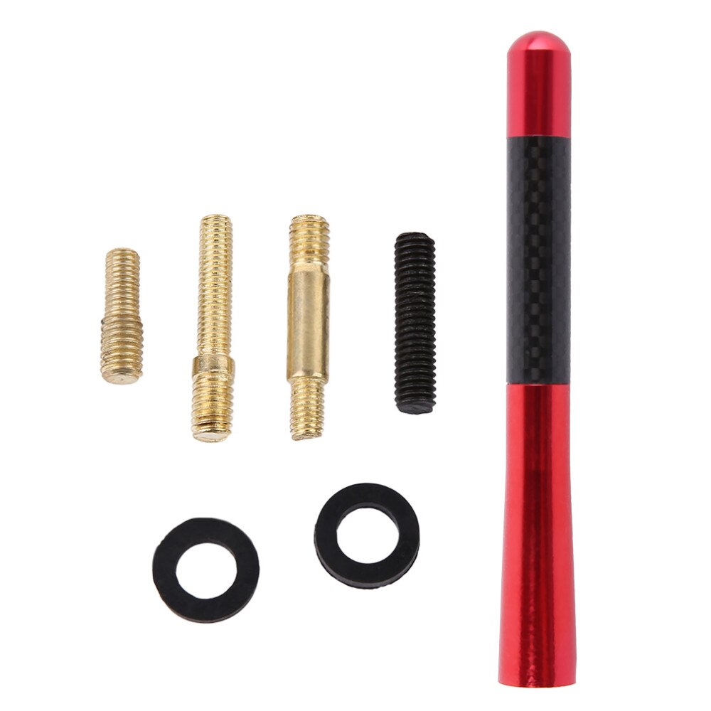 1 stück 12CM Radio Auto Antenne Antenne Kurz Antenne Auto Dekoration Kohlenstoff Fiber verrotten/SILBER/BLAU Für Ford/Fokus/Toyota