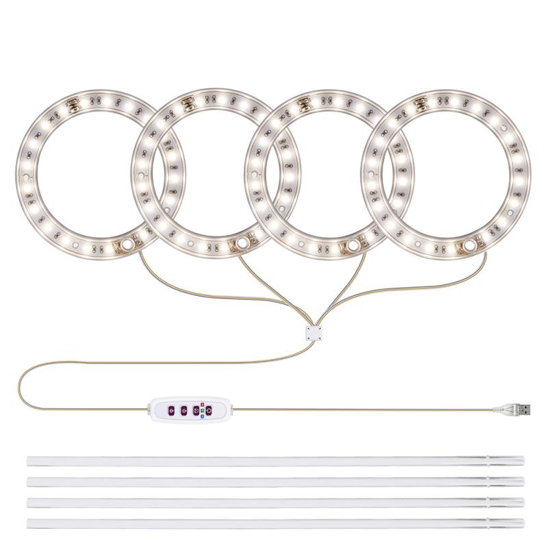 Luz LED de espectro completo para cultivo de plantas, lámpara Phyto Grow, USB, 5V, iluminación para crecimiento de plantas de interior: 08
