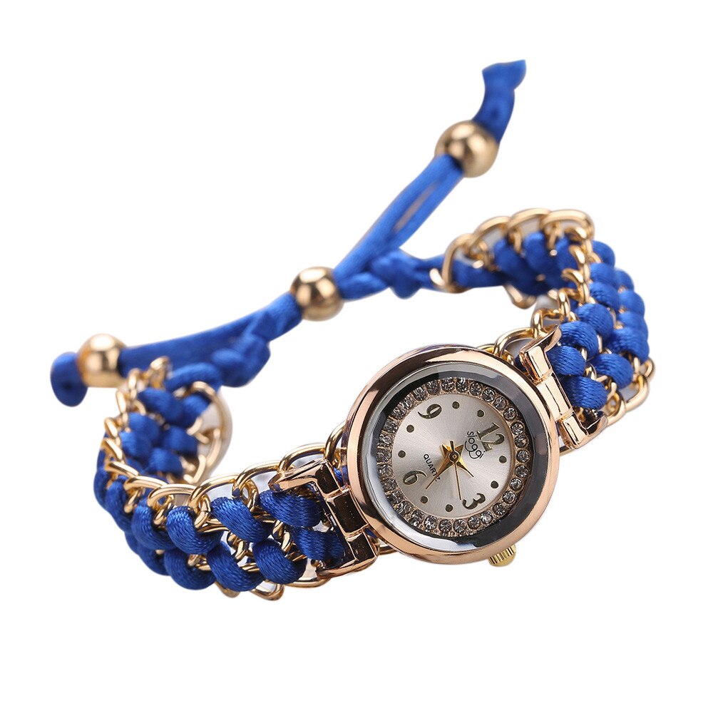Watch Knitting Rope Chain Winding Analog Male Female Quartz Men Women's Watches Movement Wristwatch Bracelet Ladies Girls Clock