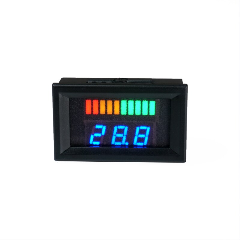 Double display electric vehicle voltmeter battery level display 7-100V General suitable for lithium lead acid battery