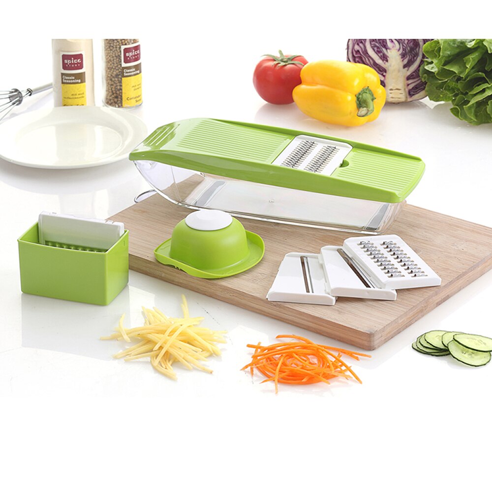 5 In 1 Box Grater Vegetable Peeler Handheld Food Shredder Cheese Slicer Storage Container Tool