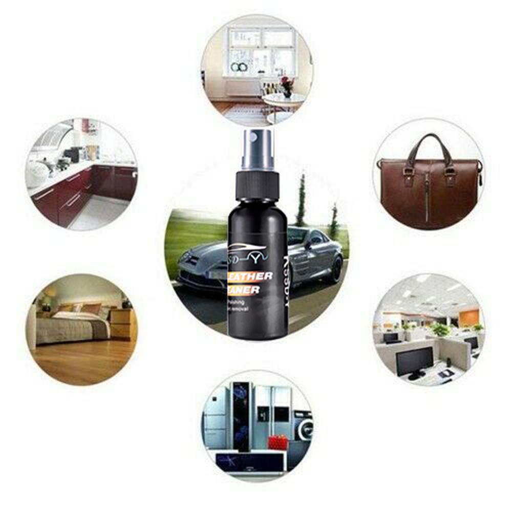 30/50ML Leather Renovated Cleaner Car Interior Surface Cleaner Deep Cleaning Seat Polish Wax Car Inner Dashboard Cleaning Tool