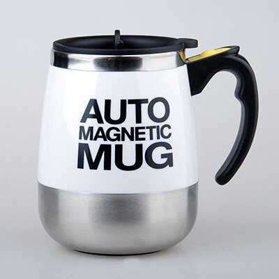Taza auto agitadora creativa de acero inoxidable, taza agitadora magnetizada, taza de café mezcladora automática de leche, tazas de café antiquemaduras: 400ML magnetization5