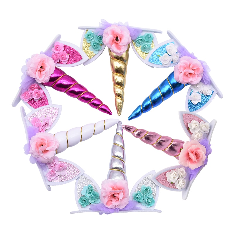 Unicorn Headband Halloween Children's Headband Birthday Party Baby Hair Accessories Headdress Unicorn Party