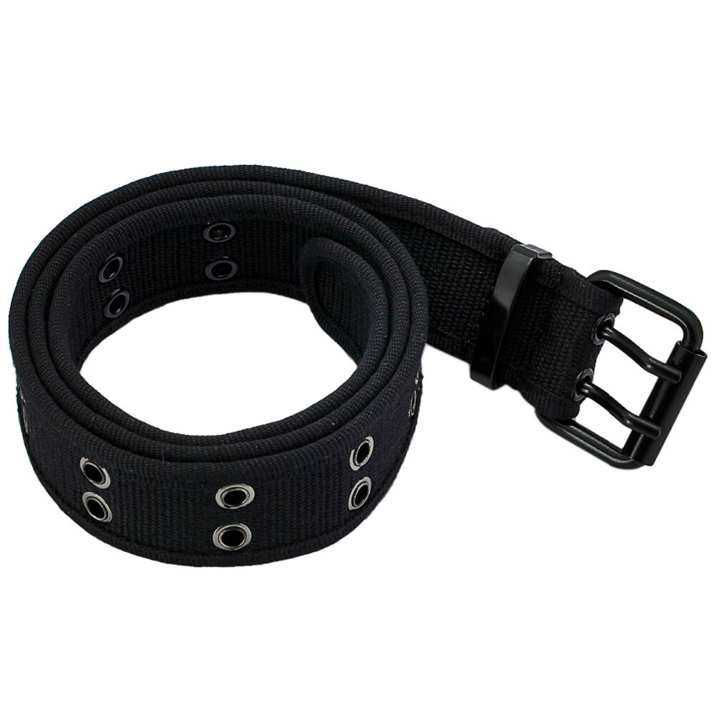 Canvas Web Belts for Men Women,Double Grommet Hole Buckle Belt