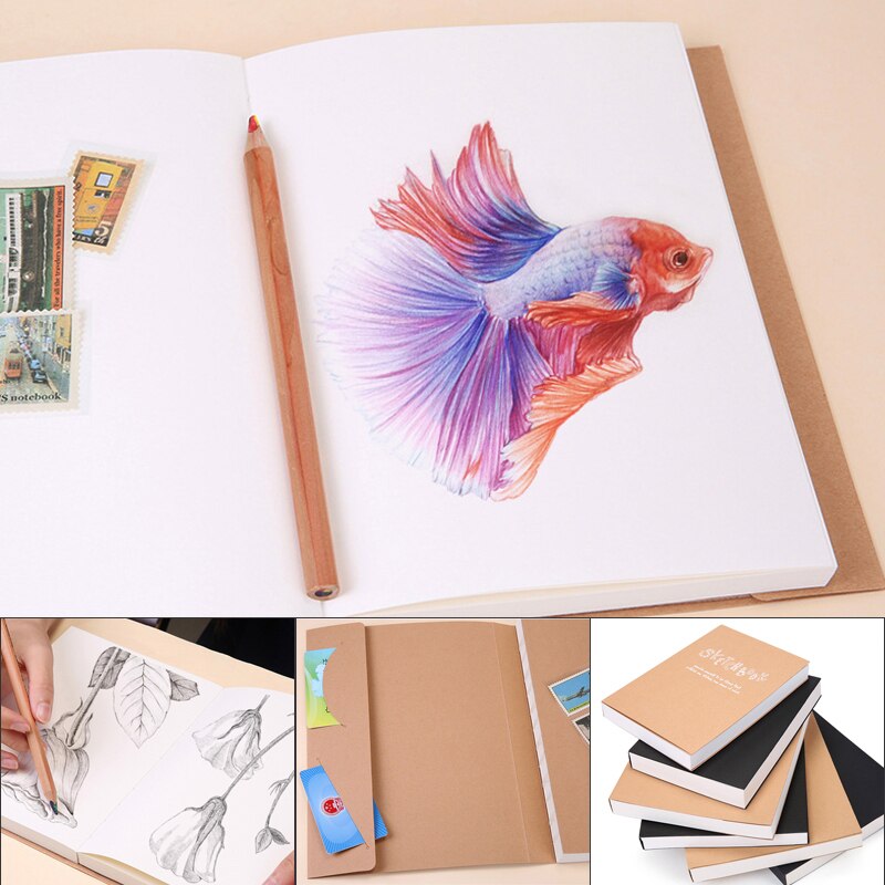 A5 B5 16K Blank Kraft Paper Sketchbook Student Painting Book Art Painting Paper Teacher Office Student Stationery