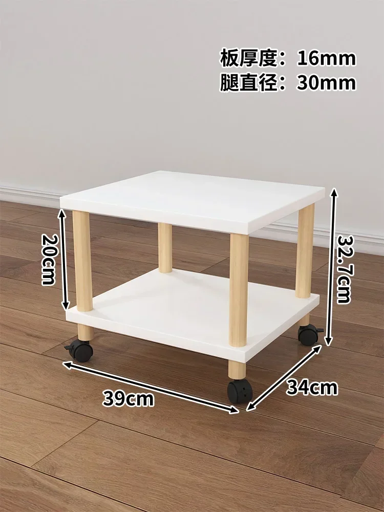 Büro-Drucker-Gestell, doppelschichtige Aufbewahrung, für Höhle Haushalt, bodenstehend, mehrschichtiges, bewegliches Schreibtisch-Gestell, praktischer Organizer, Handys Regal: Licht Grau