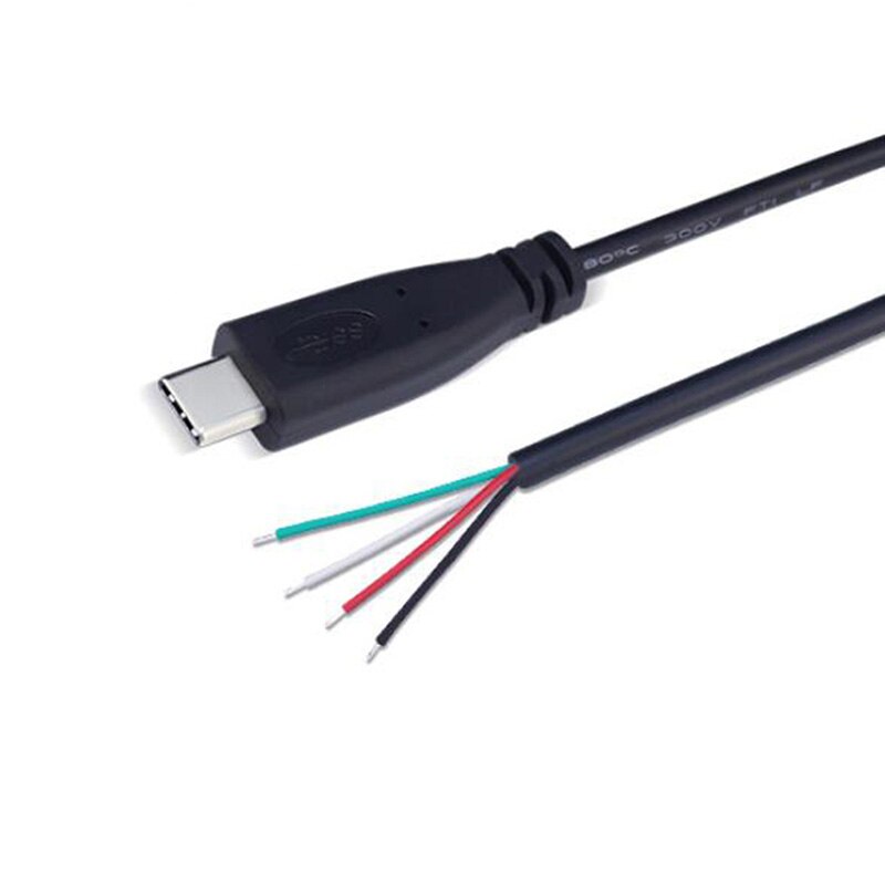 25cm USB 2.0 Type-C Power Supply Extension Wire Cable Charger Connector Male Female Plug 2-pin 4-pin Data line 1pcs/5pcs: 4-pin male / 5pcs