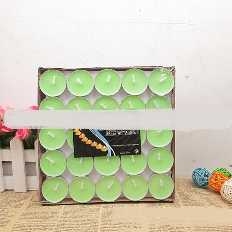 Romantische Geurende Verjaardag Bruiloften Kaarsen Kleurrijke Thee Licht Liefde Vlamloze Kaars Diy Bruiloft Centerpieces Verjaardag Decoratie: green