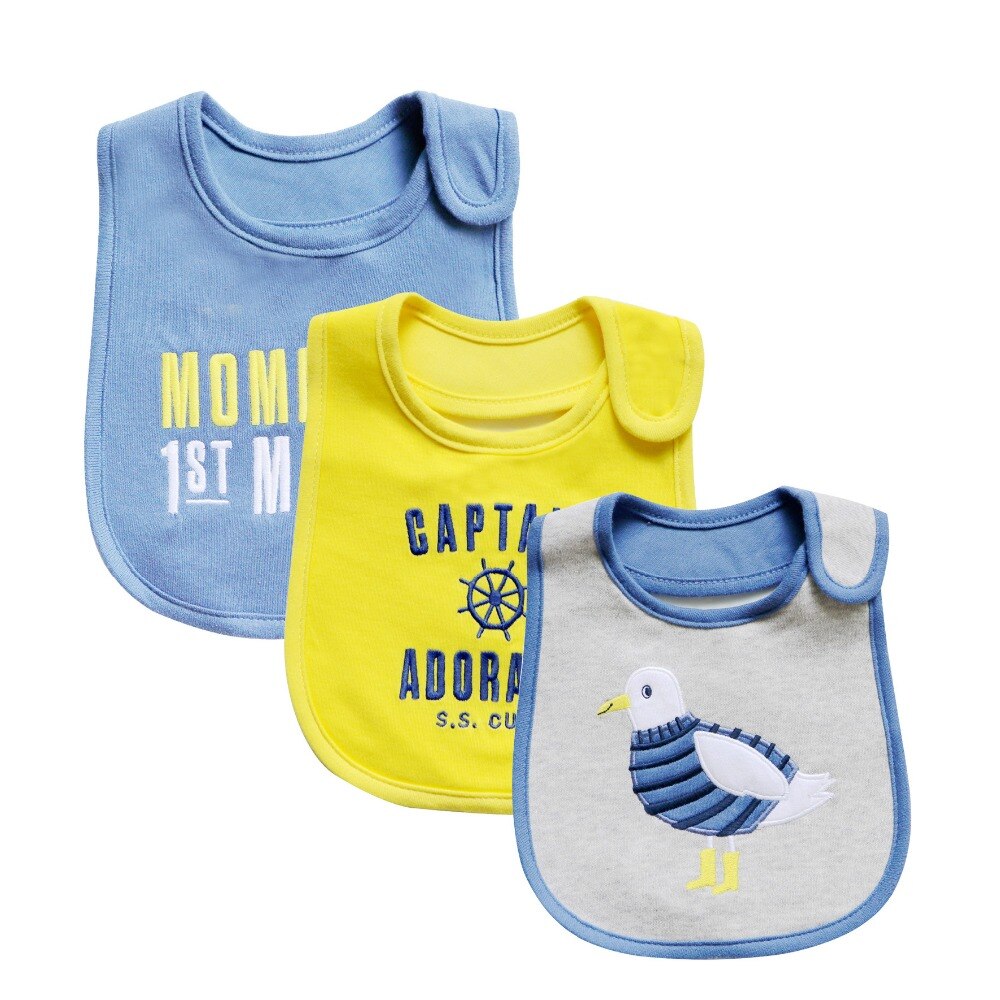 Tender Babies 3 Piece bavoir bandana Baby Boy Girl Bib Towel Saliva Waterproof Kids Cartoon Pattern Clothes saliva bib