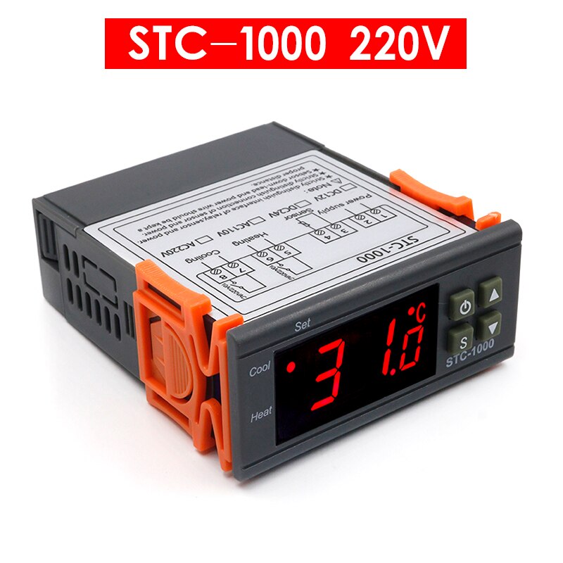 STC-1000 STC 1000 LED Digital Thermostat for Incubator Temperature Controller Thermoregulator Relay Heating Cooling 12V 24V 220V: STC-1000 110V-220V
