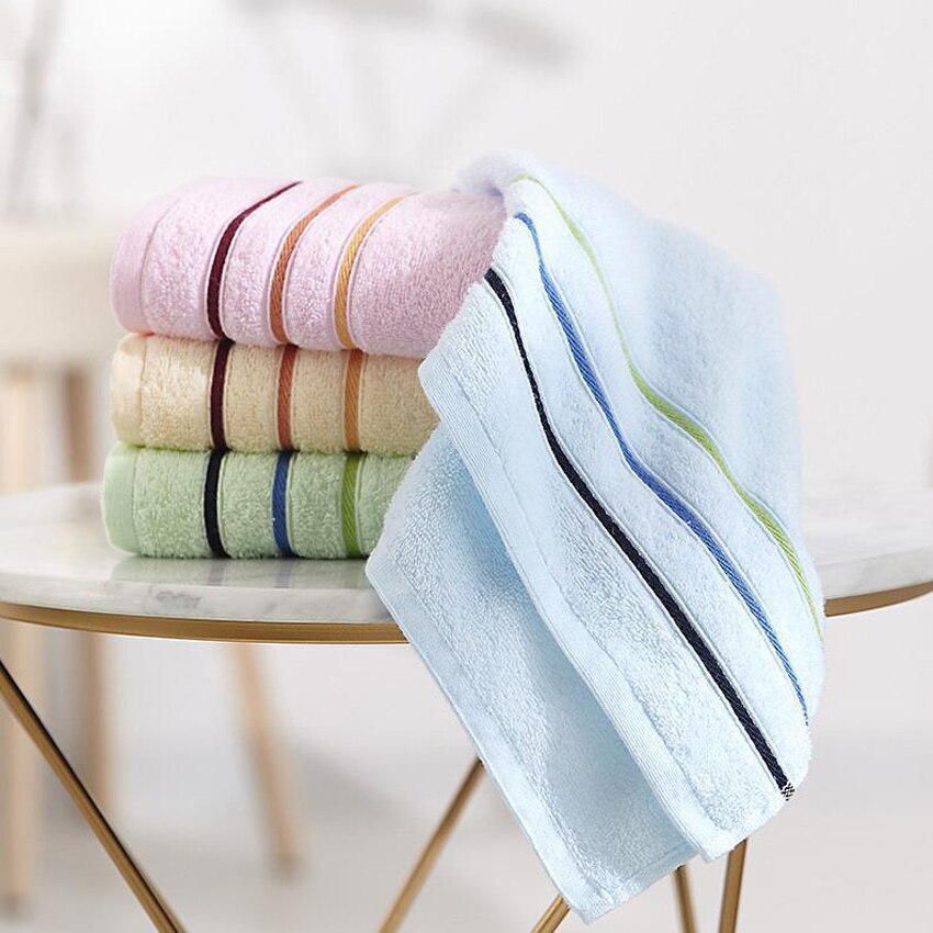 100%  katoenen gestreepte handdoeken met effen oppervlak, snel drogende handdoeken voor volwassenen versus roze haartulbandhanddoek