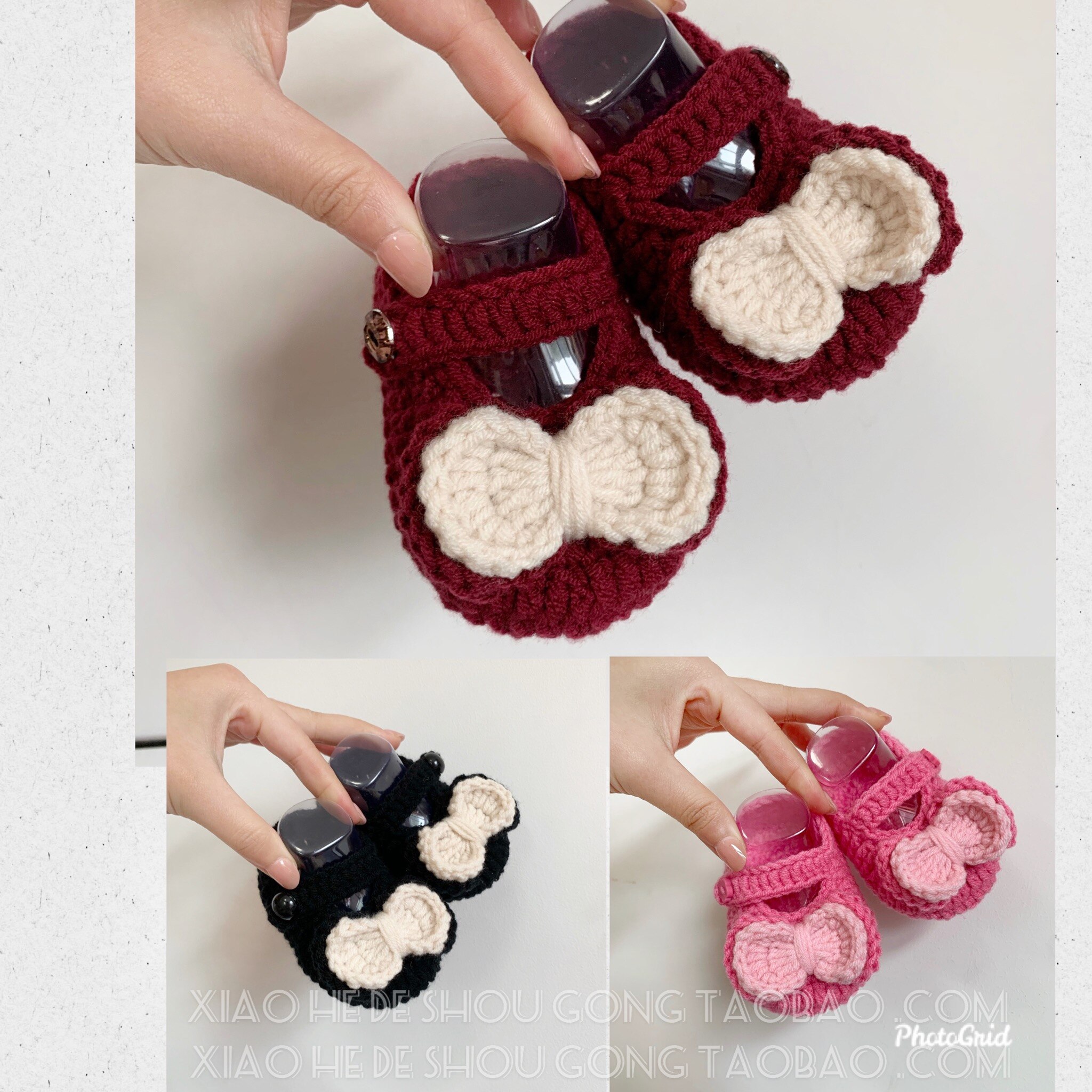 Tissé à la main mignon noeud bébé chaussures matériel paquet 0-9 mois princesse chaussures bébé chaussures enfant en bas âge chaussures