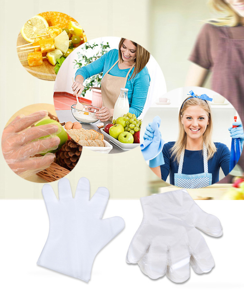 50/100 Pcs Meerdere Scènes Transparante Food Grade Plastic Wegwerphandschoenen Voedsel Handschoenen Keuken Koken Tuin Accessoires