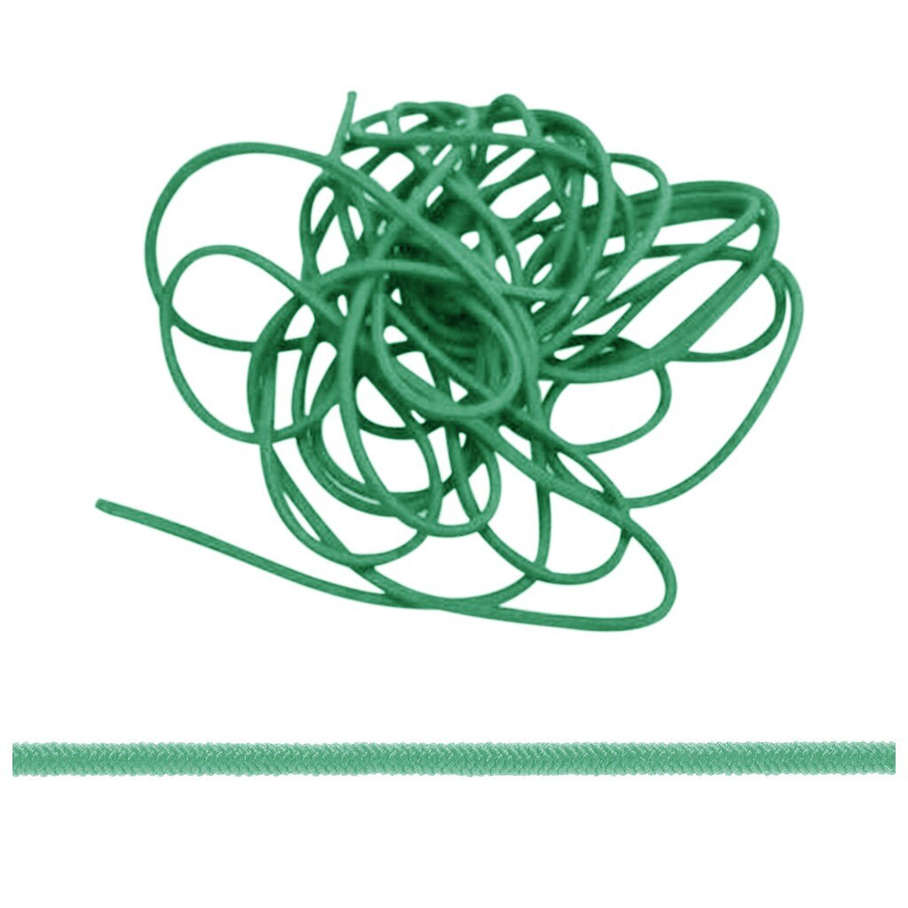 3mm THIN FINE ROUND ELASTIC STRETCH BUNGEE SHOCK CORD 11 COLOURS length 5/10M DIY Elastic Round Elastic Band Sewing accessories#: Green / 5M
