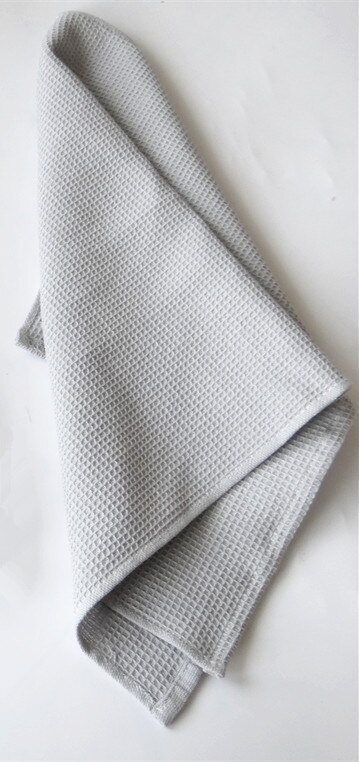 6 stk bomuld vaffel gitter viskestykke duge serviet hjem bryllupsfest køkken retter servietter dekorative lommetørklæde håndklæder: 6 stk. lys grå