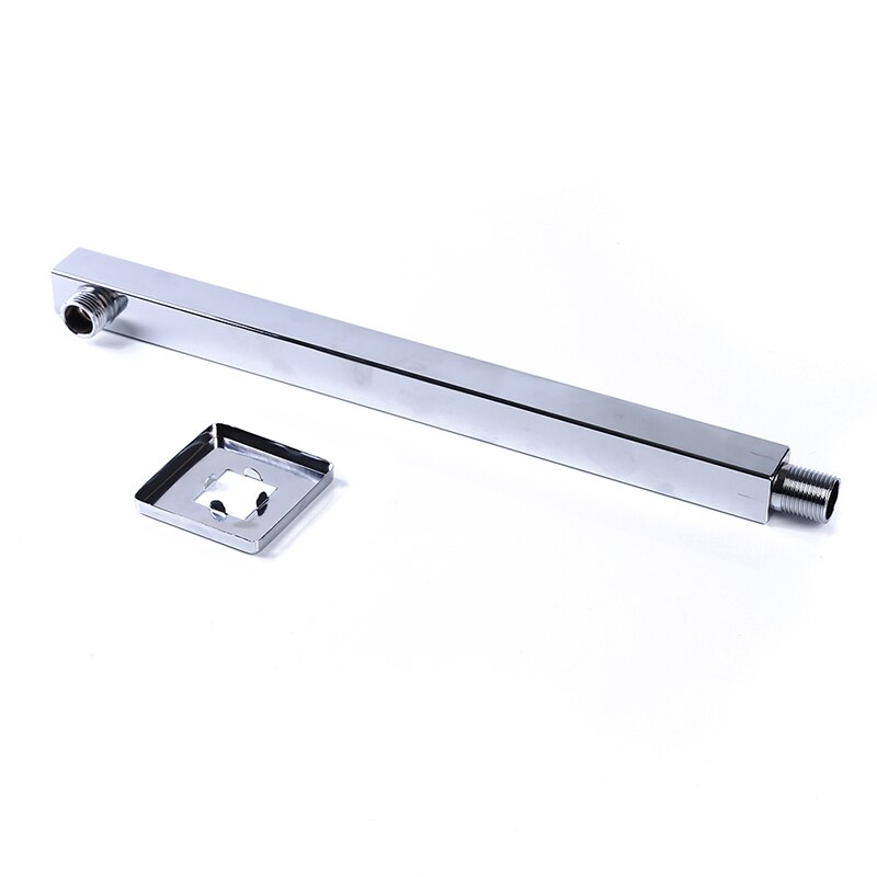 37.5cm Length Shower Arm Plastic Square Shower Head Arm Wall Mounted Extension Bathroom Tools Accessories