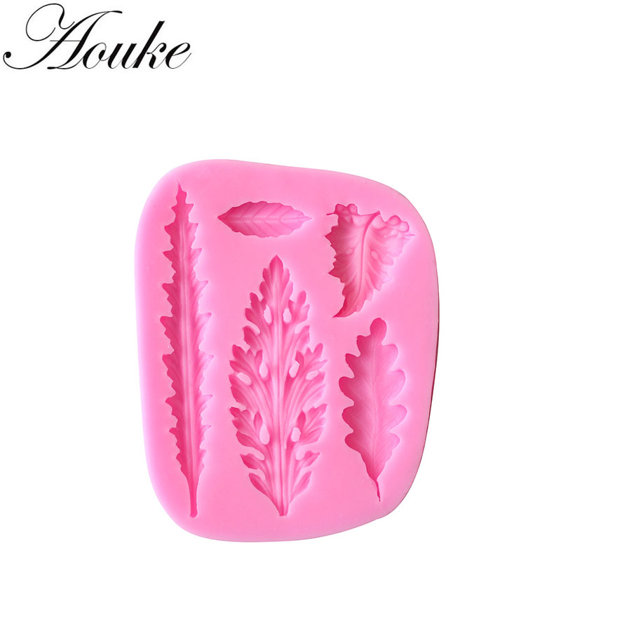 Arce DIY hoja de silicona molde para hornear cupcakes de utensilios para decoración de tortas con Fondant pastillaje Chocolate moldes de caramelo de arcilla: 2